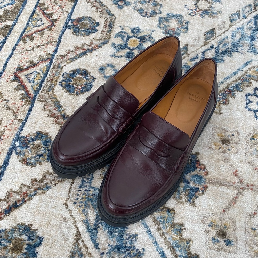 Sezane Albane Burgundy Loafer